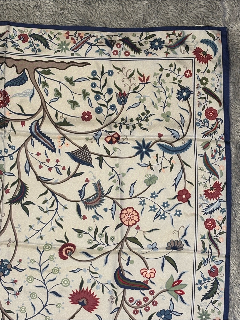 Floral Silk Scarf from Art Institute of Chicago 31” Multi Colored Flowers - Picture 13 of 16